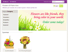 Tablet Screenshot of flowersofpalmaire.com